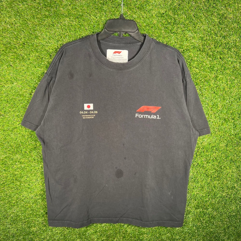 Formula 1 PacSun Suzuka Japan Grand Prix Graphic T-Shirt Mens Large Faded Black